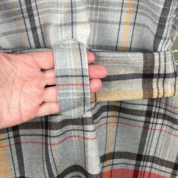 French Connection Plaid Soft Flannel Belted Puff Sleeve Dress 4 - Picture 6 of 12